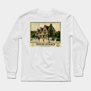 STRATFORD UPON AVON Shakespeare's Birthplace London Midland Scottish Railway Company Advert Long Sleeve T-Shirt